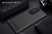 Shockproof Silicone Carbon Fibre Case Cover For Huawei Mate 20 Lite