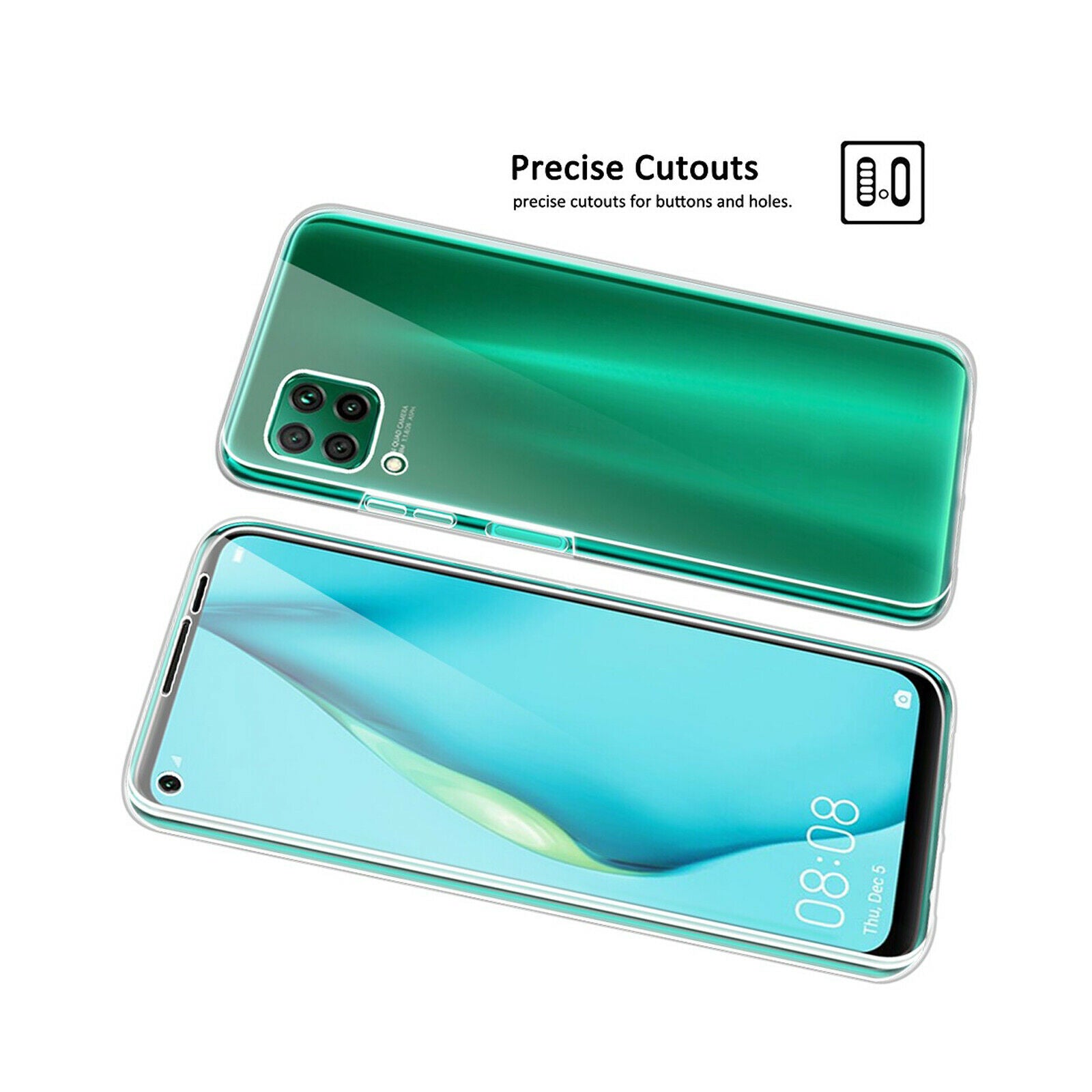 Full Protection Gel Silicone Case Cover For  Huawei P20 Lite