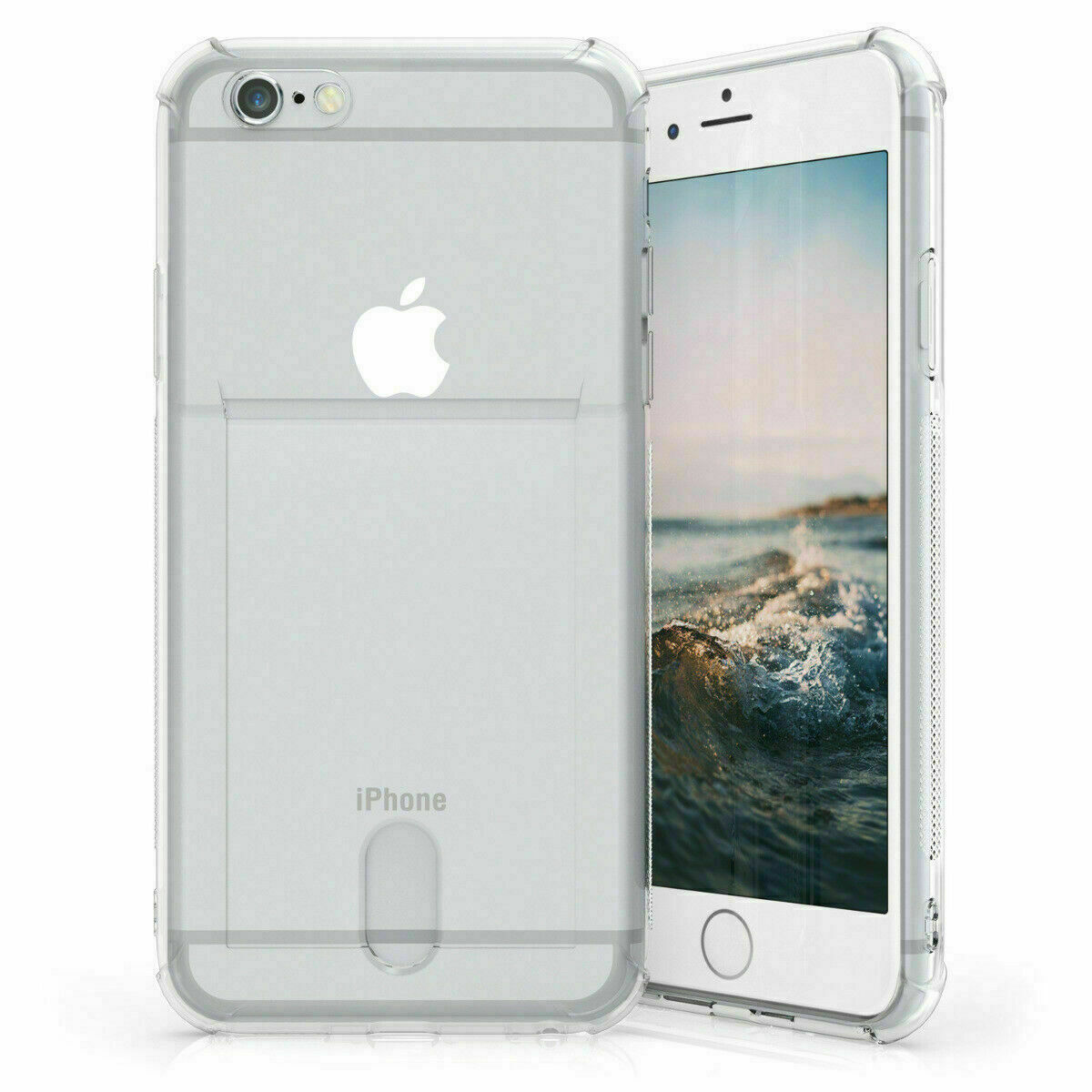 Clear Case For  iPhone 12 Mini 5.4” TPU Silicone with Card Slot
