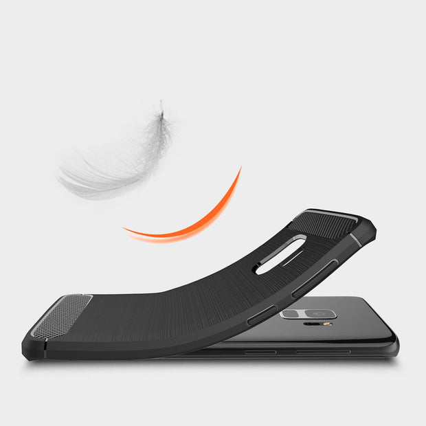 Shockproof Silicone Carbon Fiber Fibre Case Cover For Samsung S8 Plus