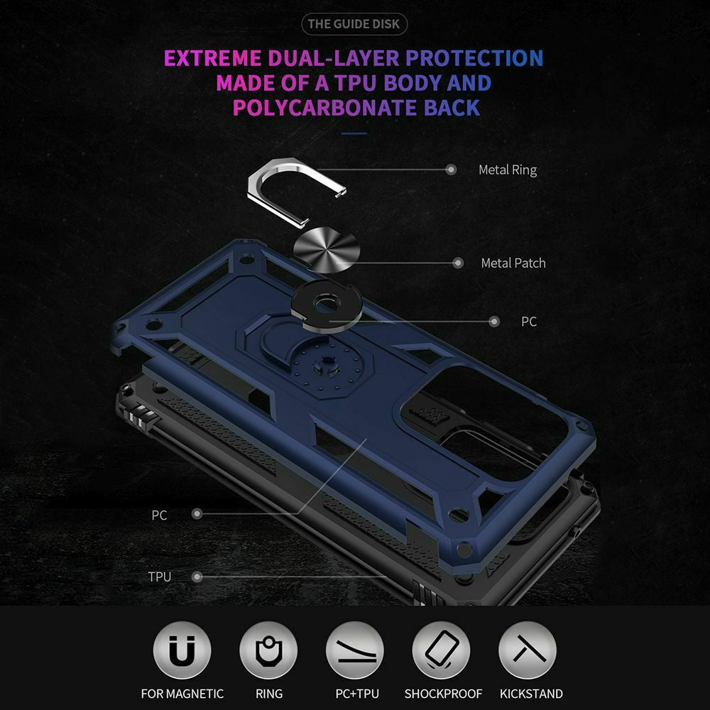 Samsung Galaxy S23 Plus Case Shockproof Heavy Duty Ring Rugged Armor Case Cover