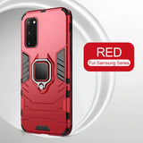 For Samsung Galaxy Samsung S21 Rugged Armor Shockproof Ring Stand Case Cover