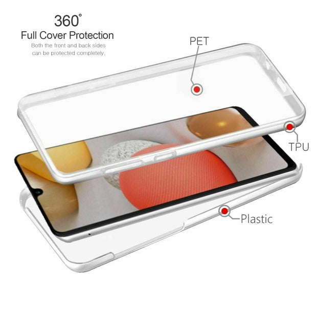 Samsung Galaxy S23 Shockproof 360 Cover Front and Back Case CLEAR