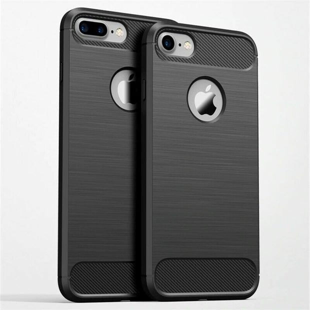 Apple iPhone 7 Case Carbon Fibre Gel Case Cover