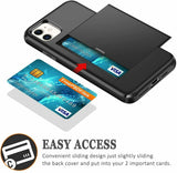 iPhone 13 Pro Shockproof Card Holder Wallet Cover Case