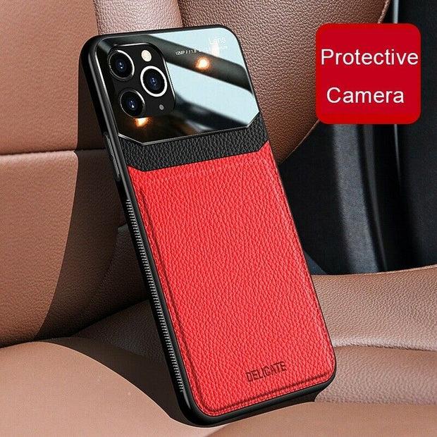 iPhone 14 Pro Hybrid Leather Protective Case Slim Cover