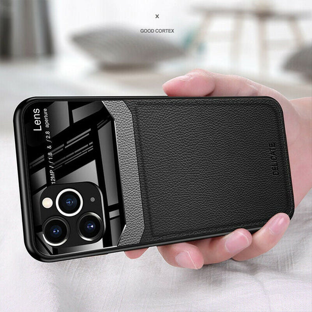 iPhone 13 Mini Hybrid Leather Protective Case Slim Cover