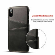 Luxury Leather Back Case Card Holder Phone Cover for iphone X / XS