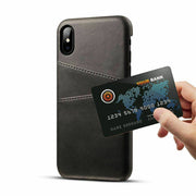 Luxury Leather Back Case Card Holder Phone Cover for iPhone 11