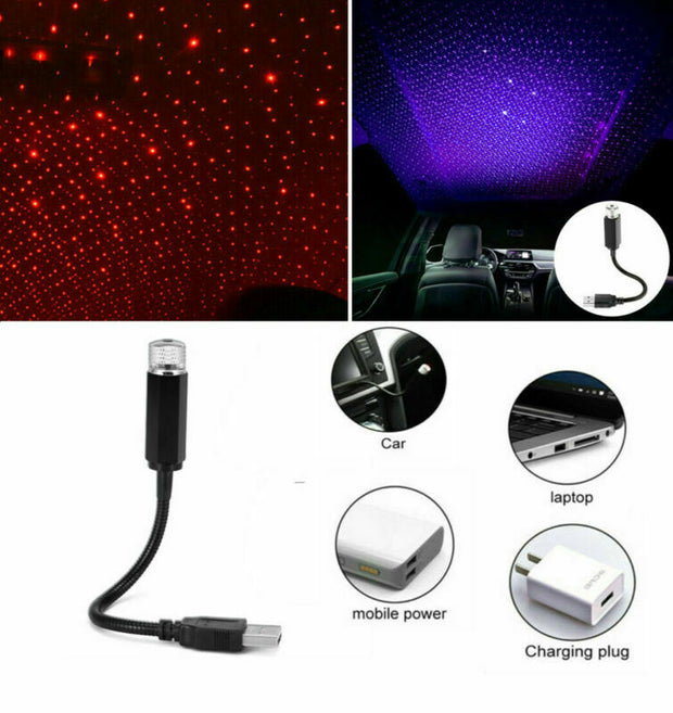 Best USB LED Car Roof Atmosphere Star Lamp Ambient Night Lights