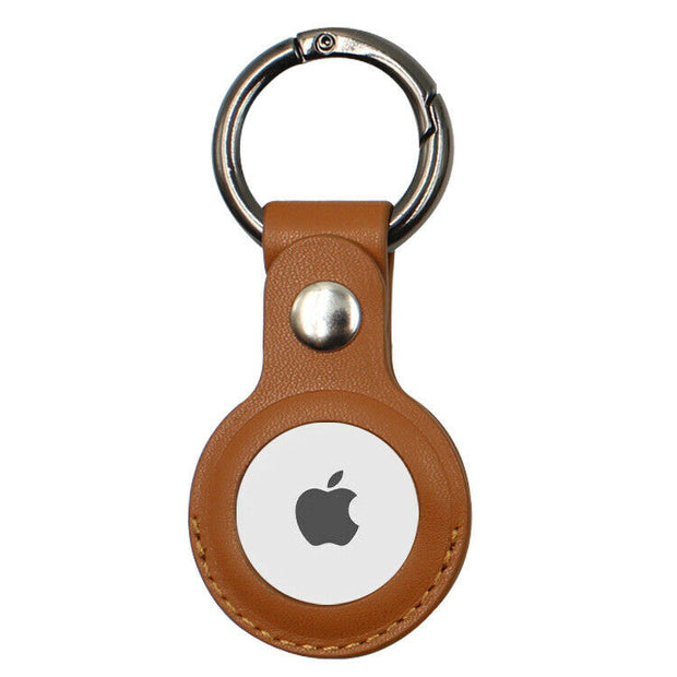 Best Buy: Apple AirTag Leather Key Ring Saddle Brown MX4M2ZM/A