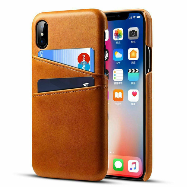 Luxury Leather Back Case Card Holder Phone Cover for iphone XS Max