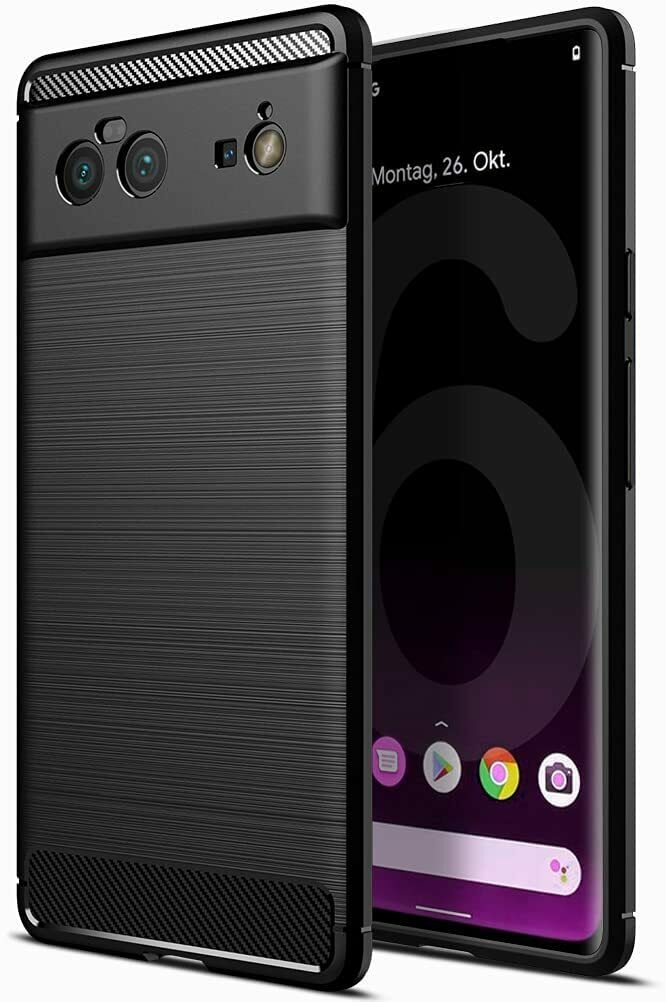 For Google Pixel 6 Pro 5G Case Carbon Gel Cover Ultra Slim Shockproof