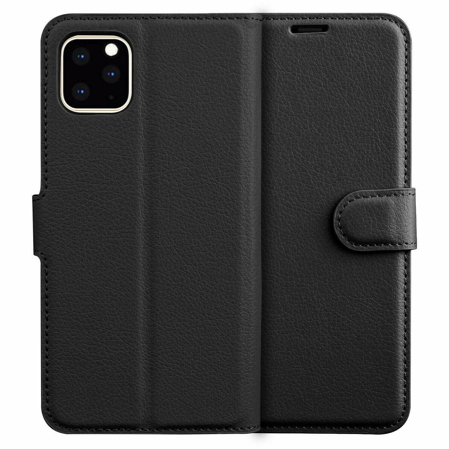 iPhone 12 PRO MAX 6.7” Leather Flip Wallet Case with Cash / Card Slots