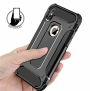 Apple iPhone XS Max Hybrid Armor Shockproof Protective Black Case Cover