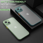 Case For iPhone 14 Pro Clear Matte Shockproof Acrylic Hard Cover