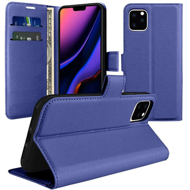 Apple iPhone XR Flip Wallet Leather Case with Cash / Card Slots