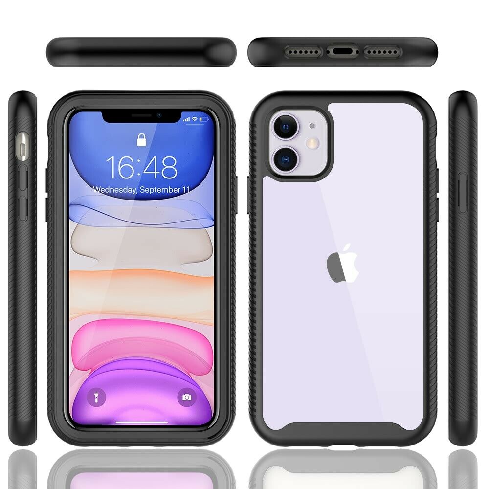 Full Body Hybrid Clear Shockproof Case For iPhone 12 6.1” Cover