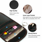 Car Key Signal Blocker Case Pouch Bag Black / Faraday Cage Keyless RFID Blocking