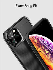 Shockproof Silicone Carbon Fiber Fibre Case Cover For iPhone 12 Pro Max 6.7”