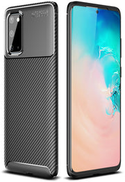 Shockproof Silicone Carbon Fiber Fibre Case Cover For Samsung S20