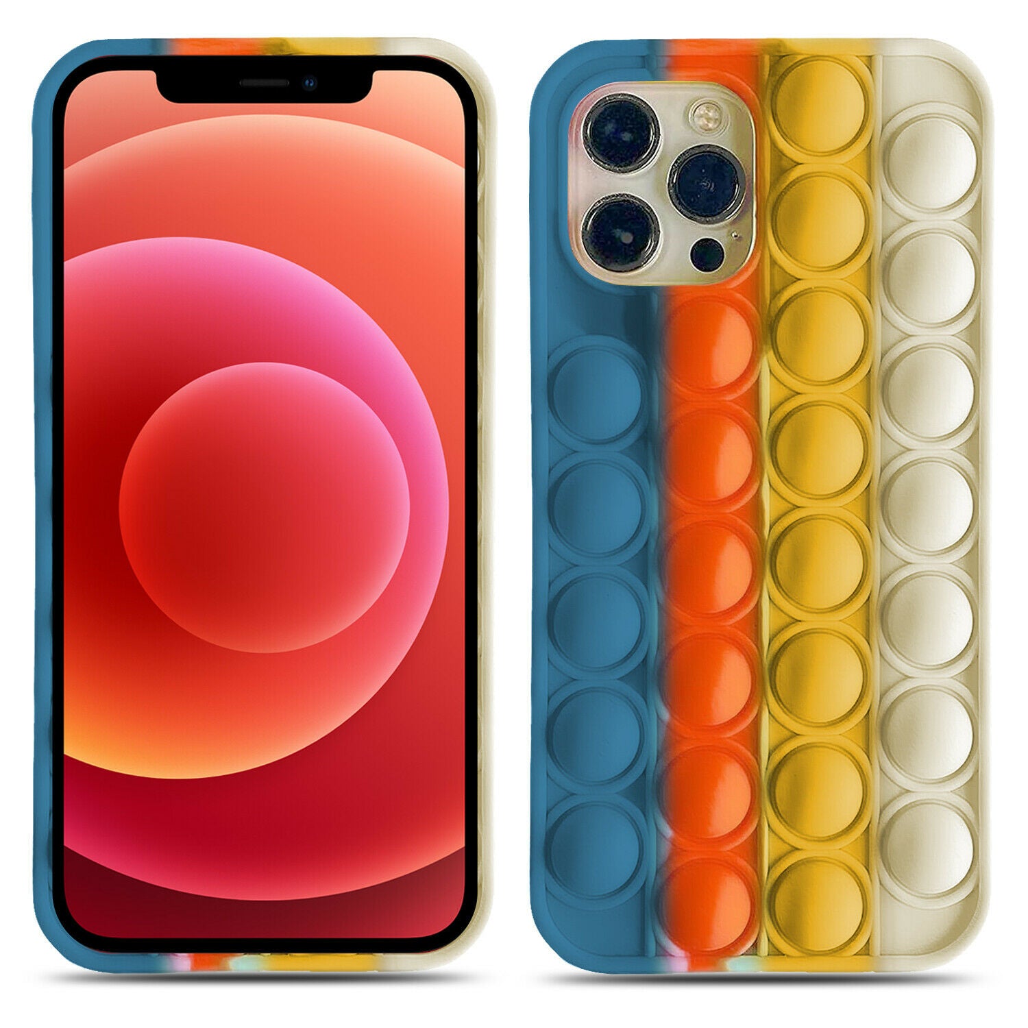 Fidget Push Pop Bubble Toys Phone Case For iPhone 12 Pro Max 6.7”