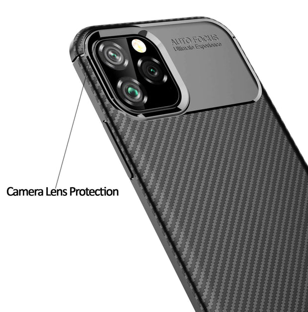 Shockproof Silicone Carbon Fiber Fibre Case Cover For Apple iPhone 11 Pro Max