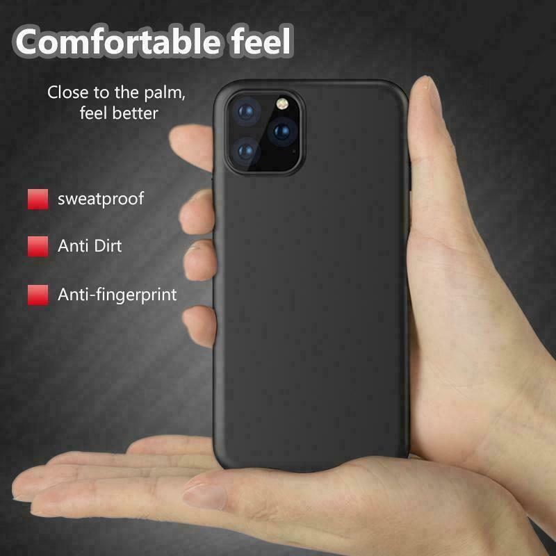 Black CASE For iPhone 12 Pro 6.1” ShockProof Protector Matt Silicone Cover
