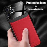 iPhone 12 6.1” Hybrid Leather Protective Cover