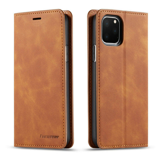 Luxury Leather Wallet Flip Case Cover For iPhone 12 Pro Max 6.7”