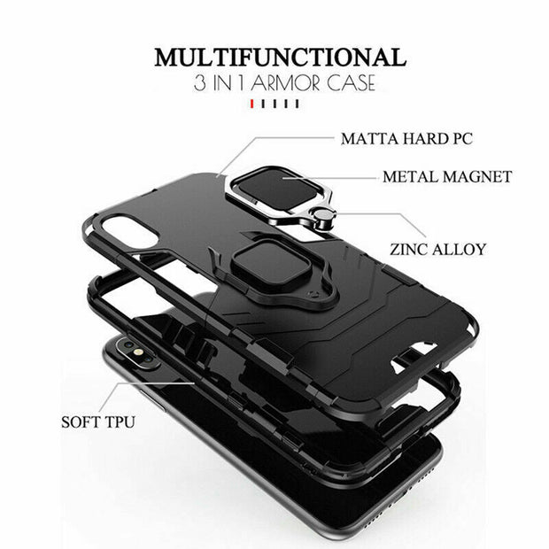 Shockproof Rugged 360 Ring Stand Armor Cover Apple iPhone 14