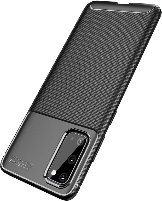 Shockproof Silicone Carbon Fiber Fibre Case Cover For Samsung Galaxy S20 FE
