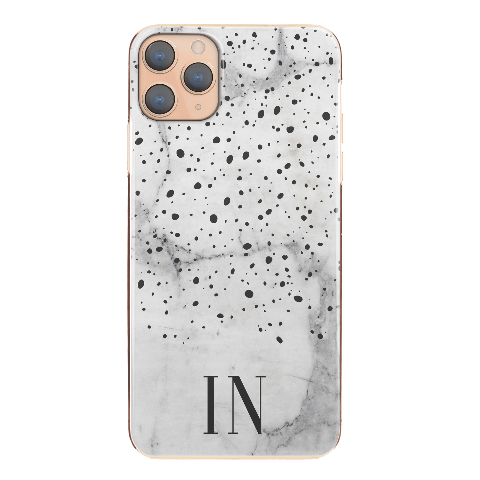 Personalised Phone Case For iPhone iPhone 14 Max  , Initial Grey/Pink Marble Hard Cover