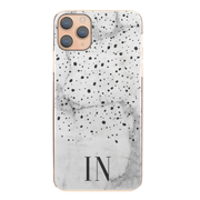 Personalised Phone Case For iPhone 11, Initial Marble Hard Cover