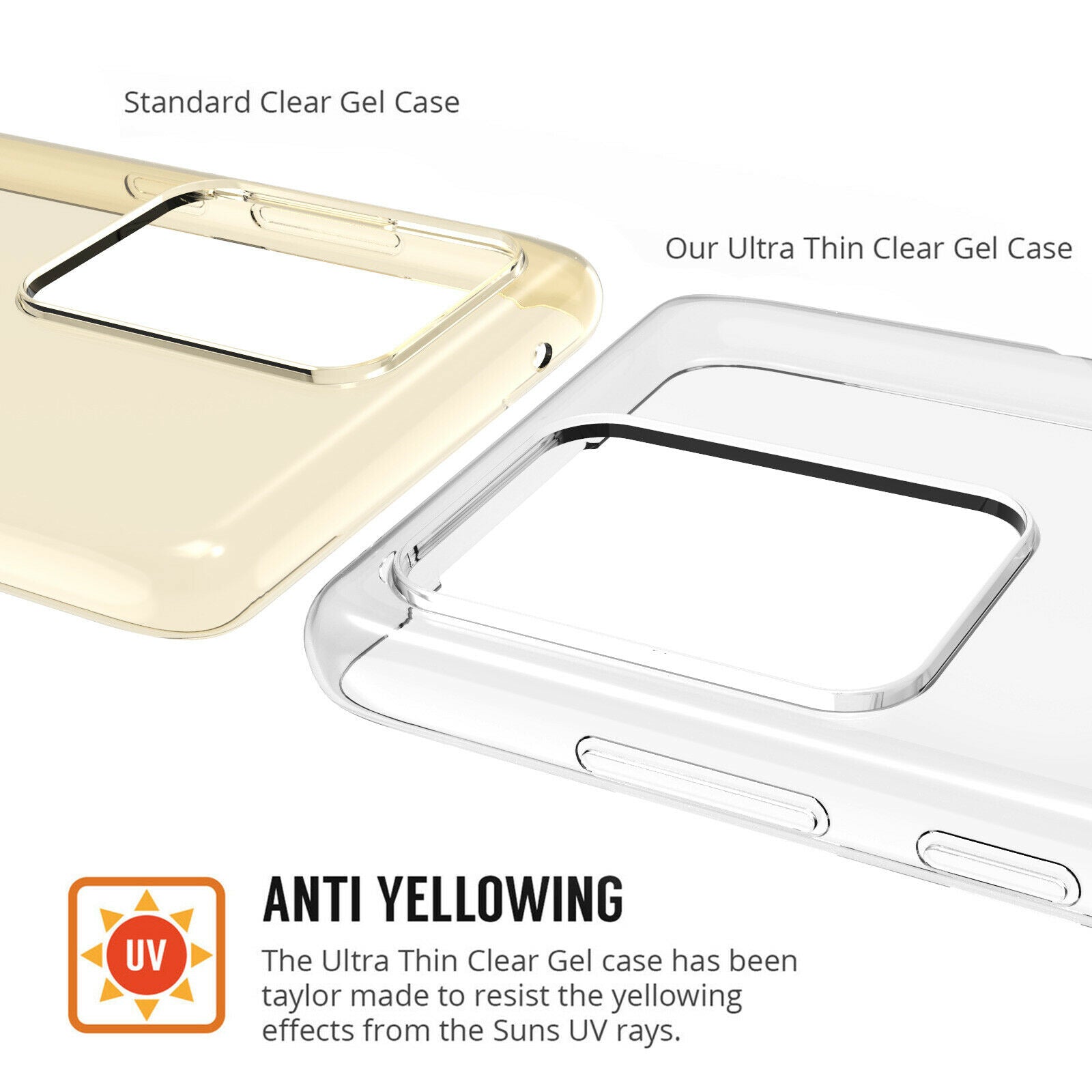 Samsung Galaxy S21 FE Case, Slim Clear Silicone Gel Phone Cover