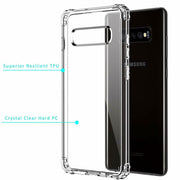 Clear Silicone Bumper Shockproof Case For Samsung Galaxy S10 Plus