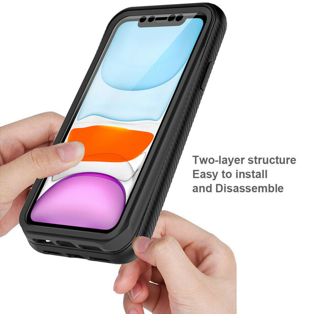 Full Body Hybrid Clear Shockproof Case For iPhone 12 6.1” Cover