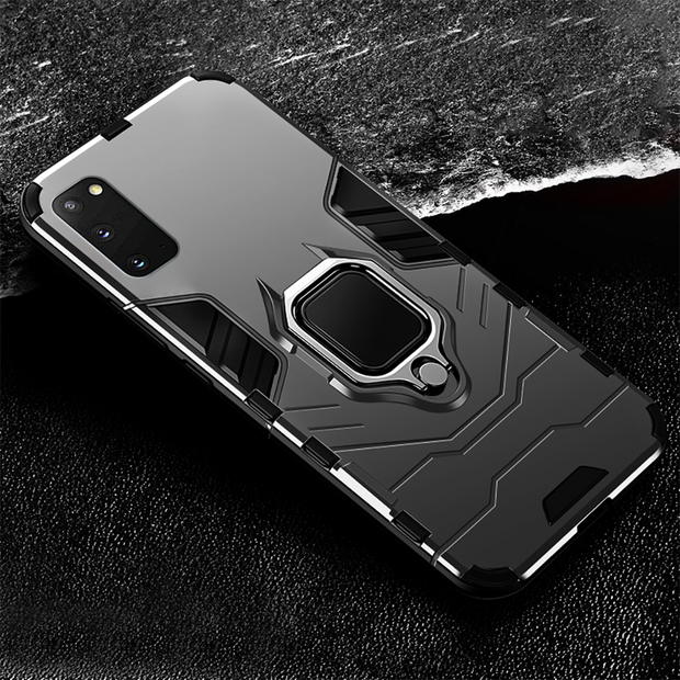 Samsung Galaxy S23 Ultra Rugged Armor Shockproof Ring Stand Case Cover
