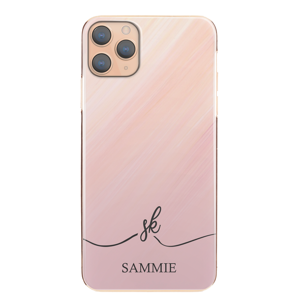 Personalised Phone Case For Apple iPhone XS Max Initial Marble Hard Cover