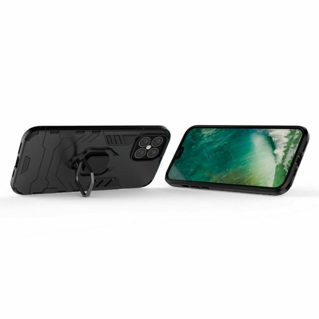 Shockproof Rugged 360 Ring Stand Armor Cover iPhone 12 Pro 6.1”