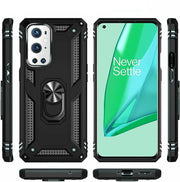 For OnePlus 9 Case Kickstand Cover & Glass Screen Protector