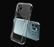 Clear Case With Card Slot Holder For iPhone 8 Plus