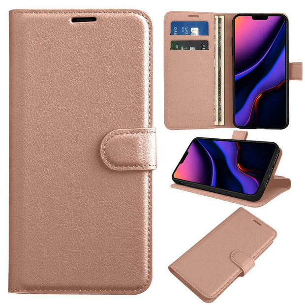 Apple iPhone XR Flip Wallet Leather Case with Cash / Card Slots