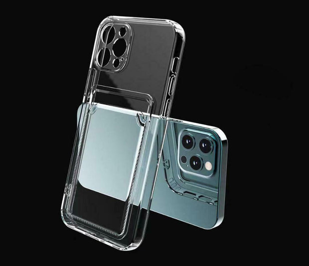 Clear Case With Card Slot Holder For iPhone 11 Pro