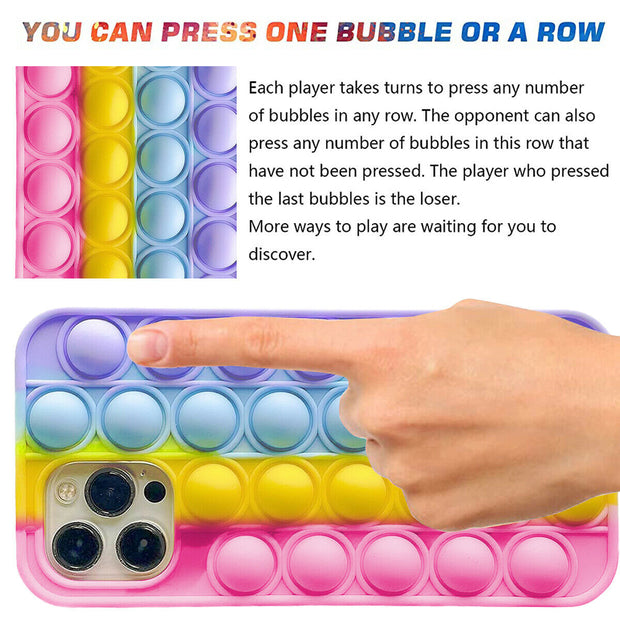 Fidget Push Pop Bubble Toys Phone Case For iPhone 11 PRO