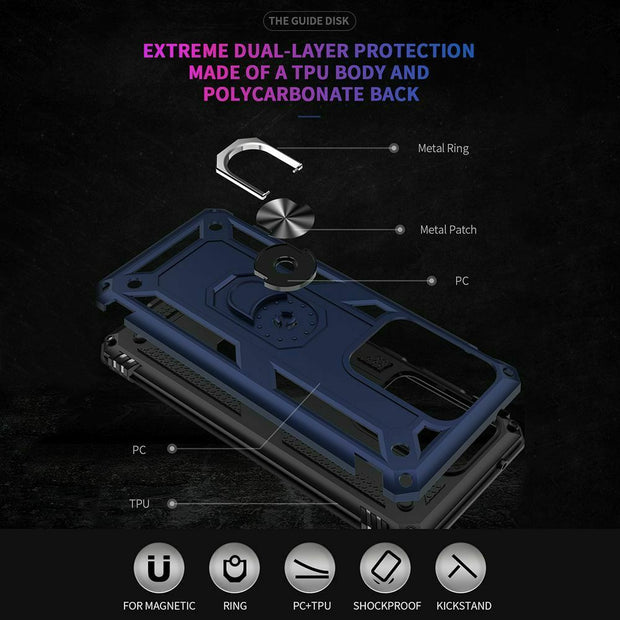 Samsung Galaxy S20 FE Case Shockproof Heavy Duty Ring Rugged Armor Case Cover