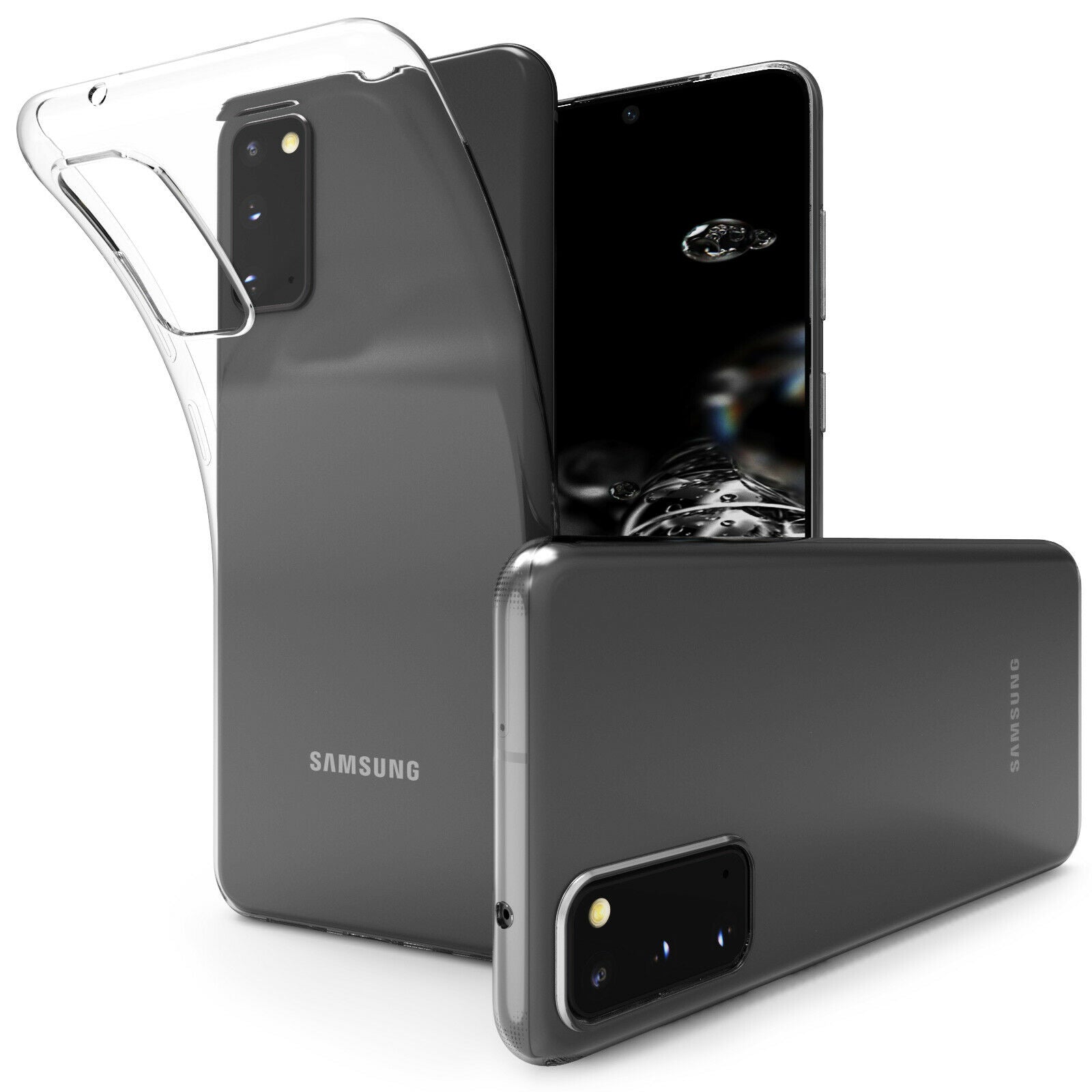 Samsung Galaxy S20 FE Case, Slim Clear Silicone Gel Phone Cover