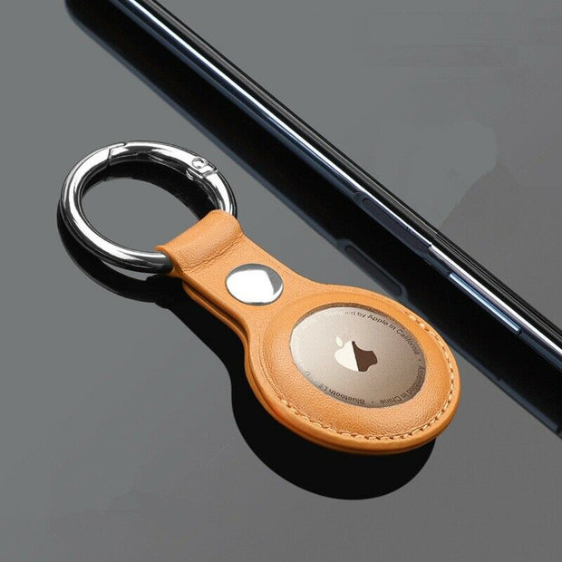 For Apple AirTag Leather Case Cover for AirTags Keychain Sleeve Shell Skin