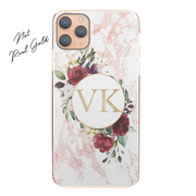 Personalised Phone Case For Apple iPhone XR Initial Marble Hard Cover