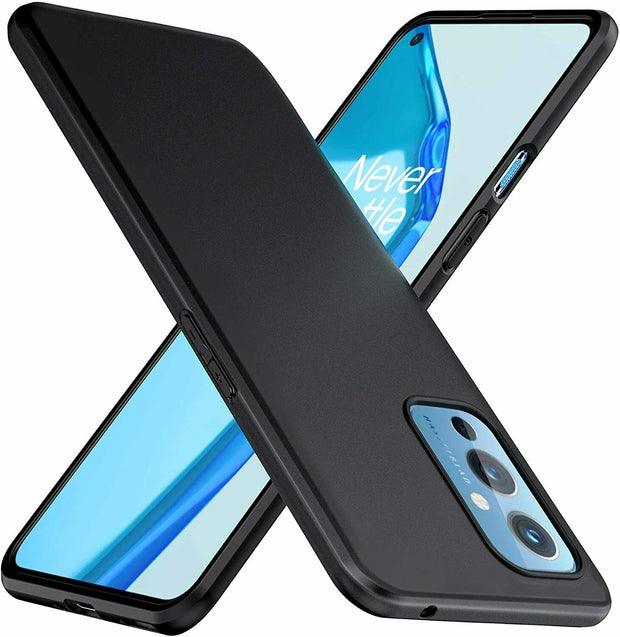 For OnePlus 9 Pro Case Slim Silicone Gel Cover - Matte Black